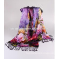 2015 New Design Indian Double Sided 100% Silk Scarves Wholesale Pashmina Shawl